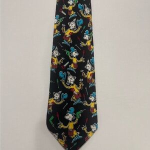 Dr. Seuss Black Tie Colorful Characters depicting “handyman” motif, 100%silk
